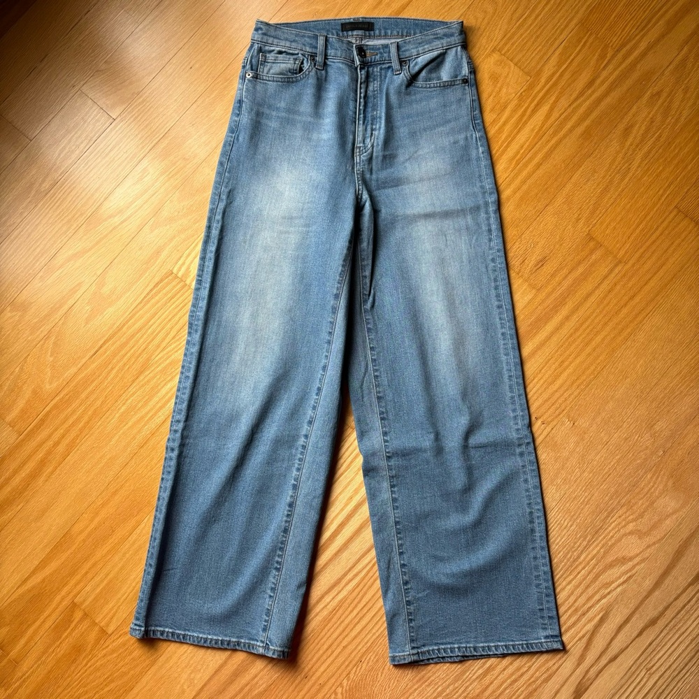 Uniqlo wide straight high waisted denim